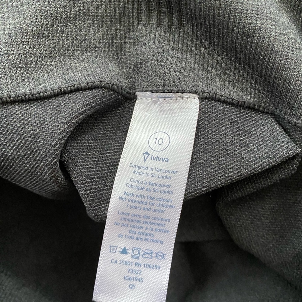 Ivivva Breathe Love Crop Seamless Gray Size 10 - Picture 5 of 5